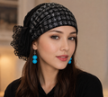 Gorro Turbante con Detalle de Encaje