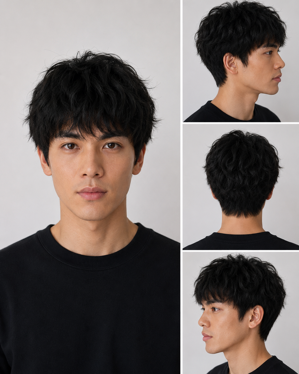 Peluca de Hombre Corta de Cabello Natural