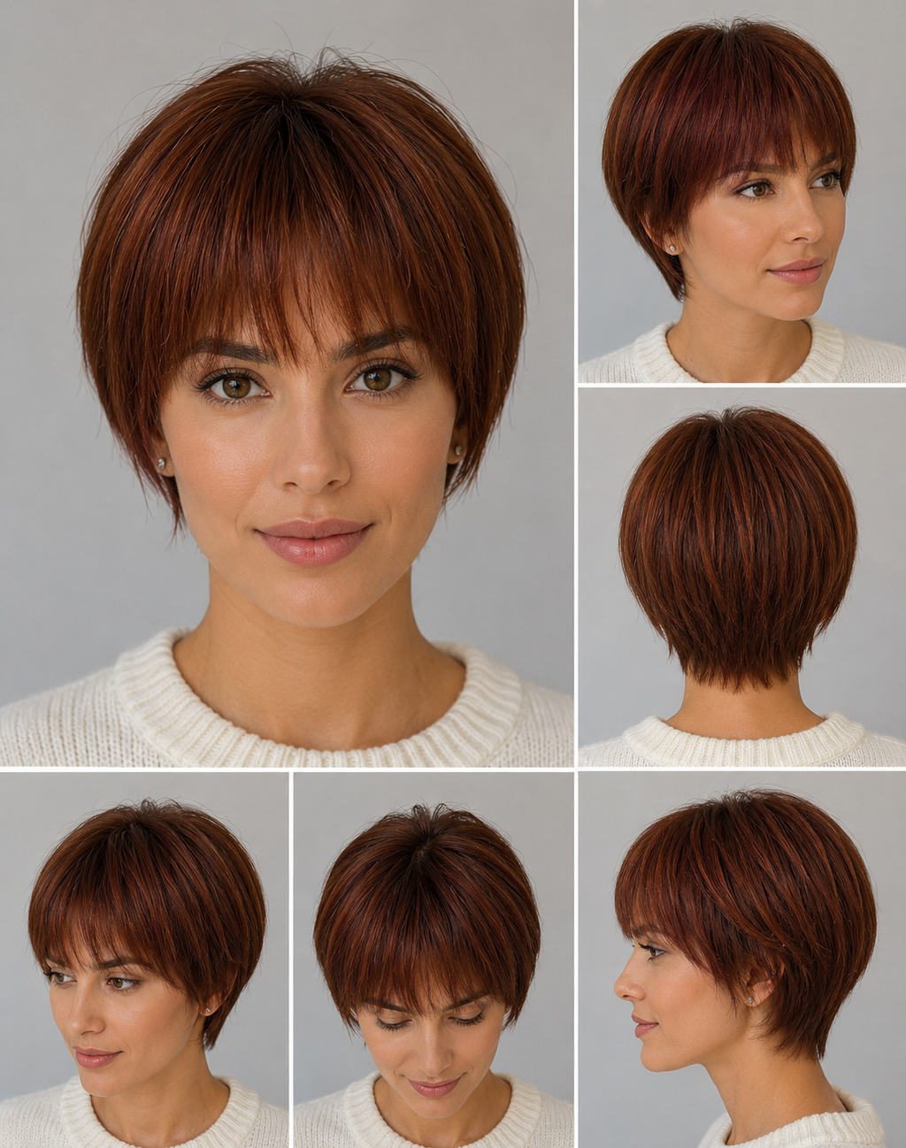 Peluca Cabello Natural Castaño Claro