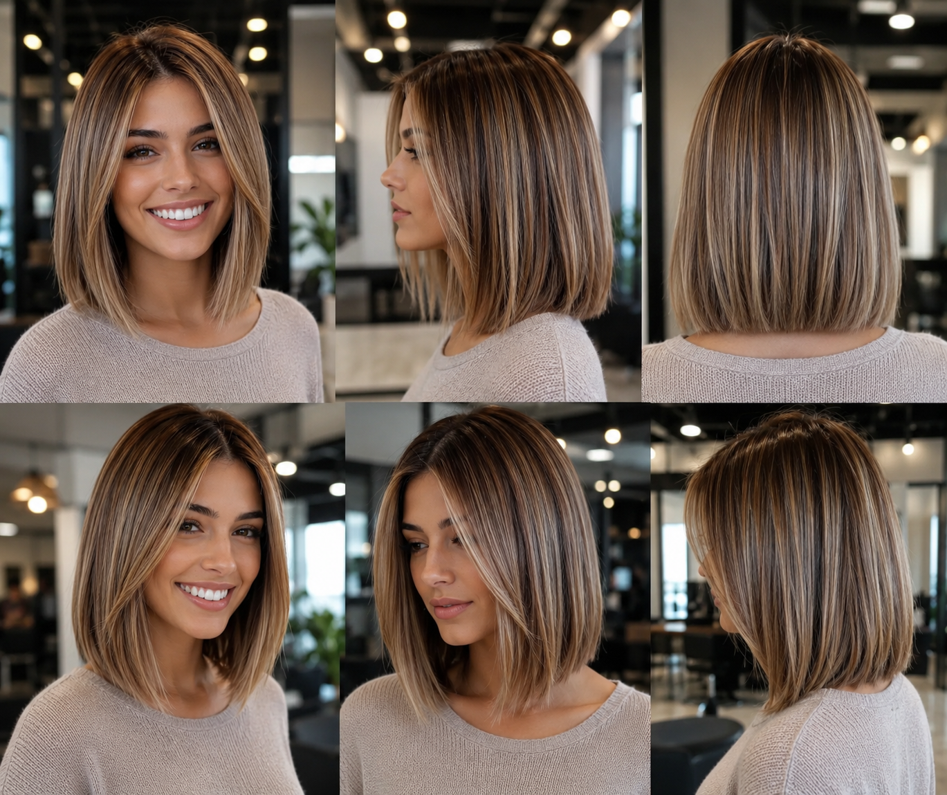 Peluca Cabello Natural Media Melena con Mechas